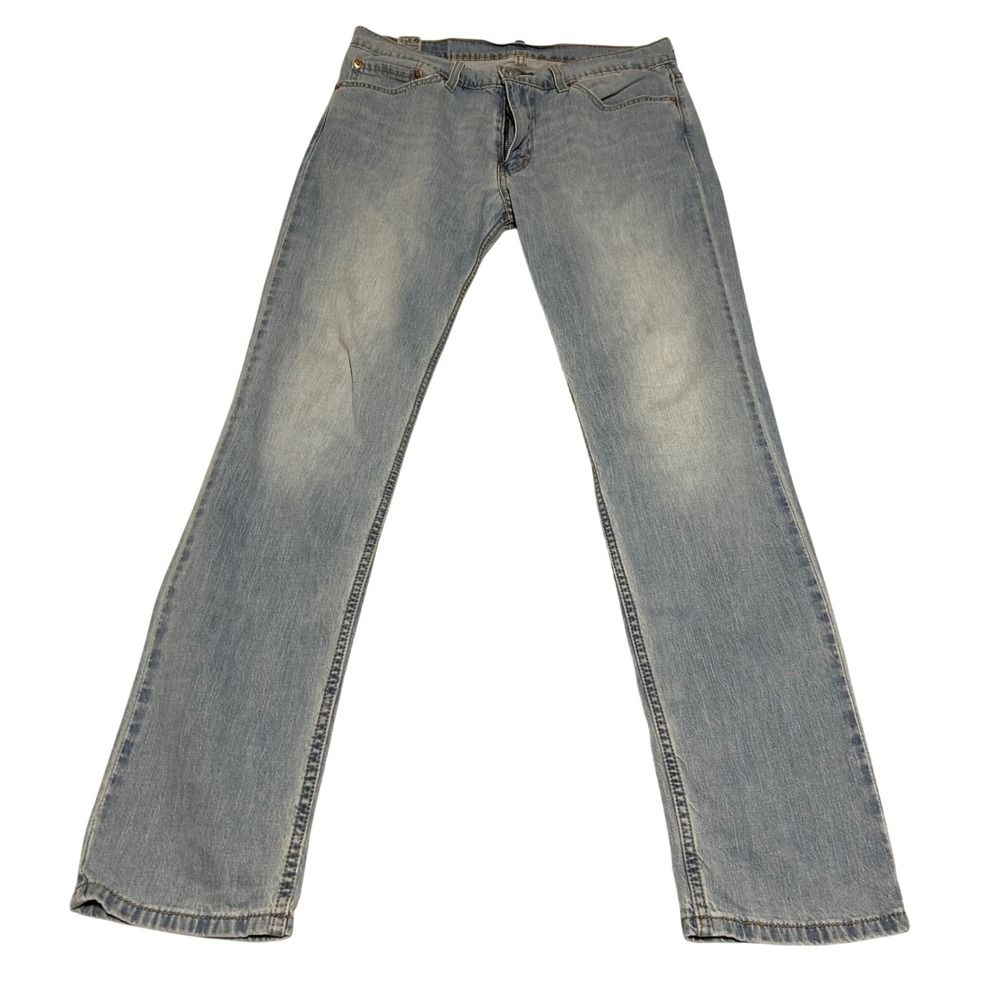 VTG Levi's 511 Slim Fit Jeans Mens 32x32 Light Wash Blue Denim Casual Y2K